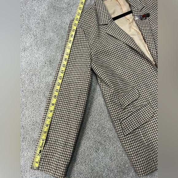 Vintage Pandora Made in USA Houndstooth Blazer Medium - Picture 4 of 6